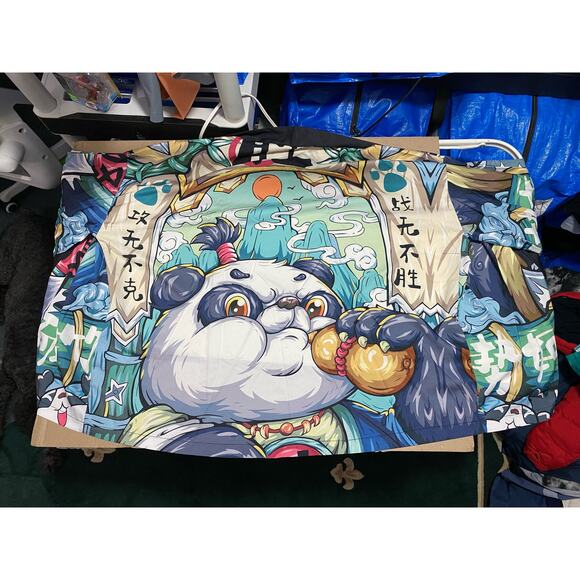 Shein XL Cartoon Panda And Chinese Letter Pattern Women's Creative Loose Kimono - Picture 9 of 11